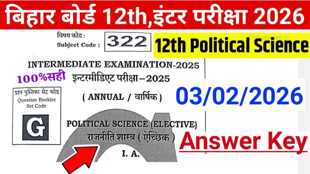 12th Political Science Answer Key 2026